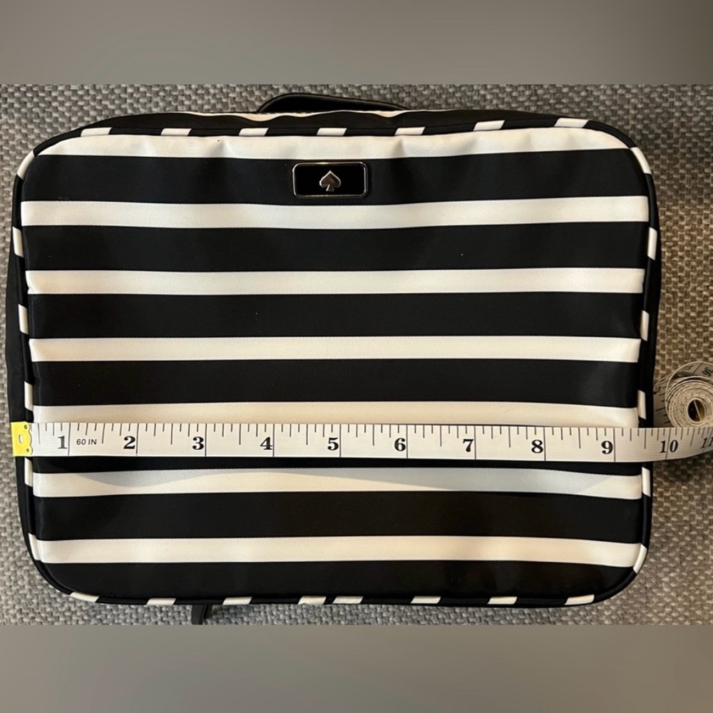 Kate Spade Black and White Striped Cosmetic Bag - Picture 2 of 8